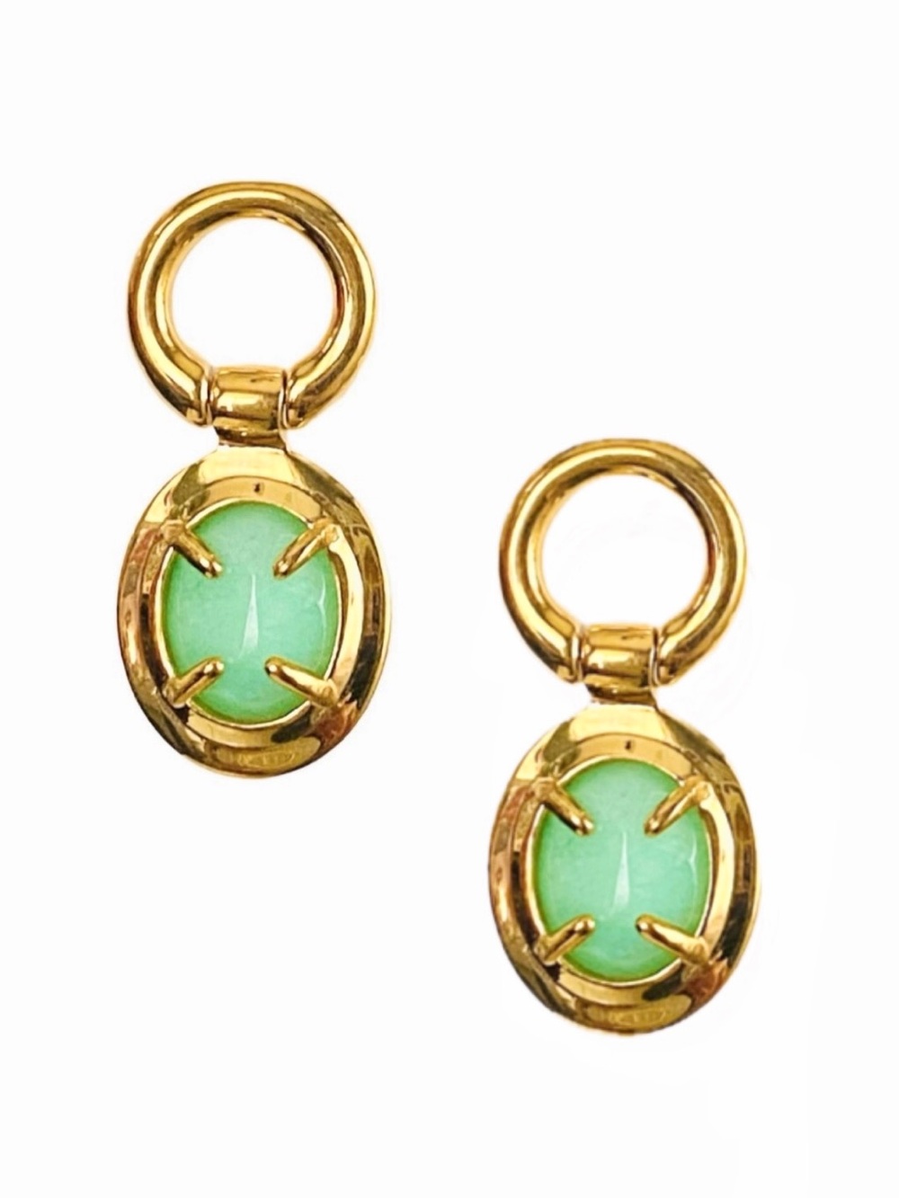Alexis Bittar Swinging Stone Seatpost Earrings.